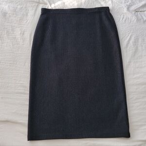 NWT Max Studio Skirt Black & Ivory pin Striped Career Capsule $ 88 Small